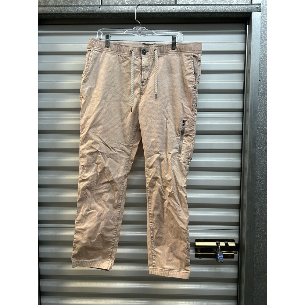 Vuori RIPSTOP Elastic Waist Drawstring Men's Pants Pink 2XL - Read